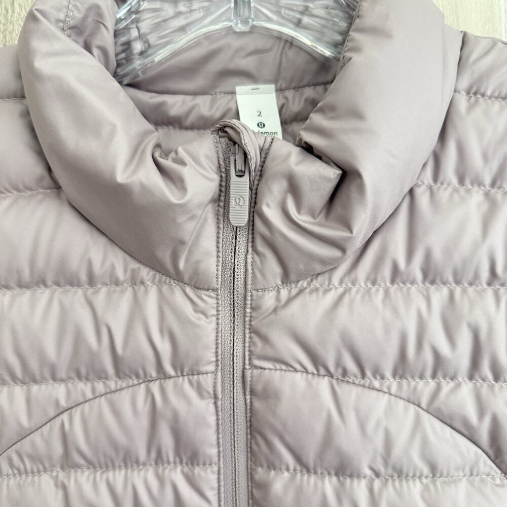 Lululemon Vest Womens Size 2 Puffer Pack It Down Mauve Pink Goose Athleisure - Picture 3 of 16